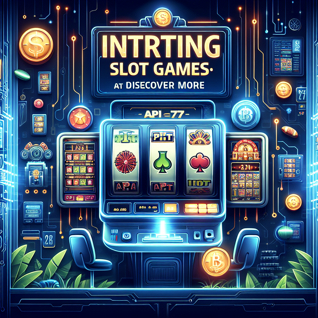 Game Slot Menarik di API77: Ketahui Lebih Lanjut